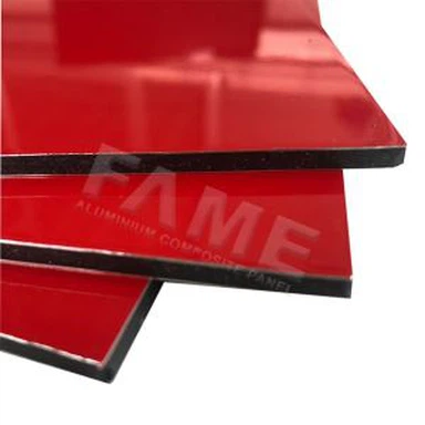 Błyszczący czerwony ACP jednostronnie nieprzerwany